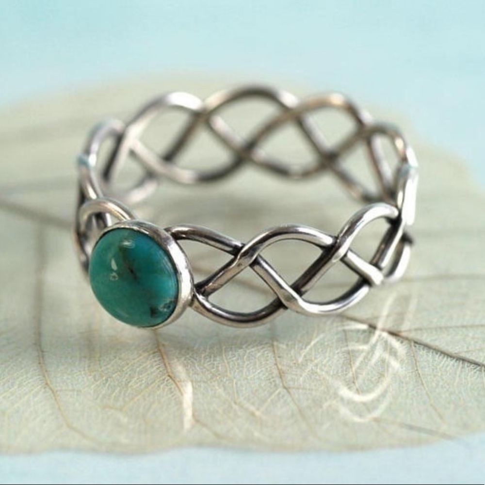 Turquoise Twisted Ring